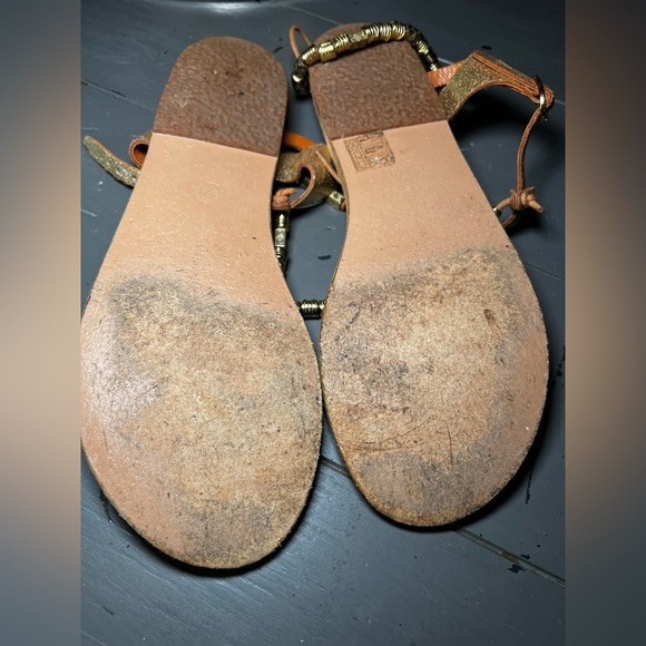 Ancient Greek Sandals Gold Size 40 - Picture 3 of 5